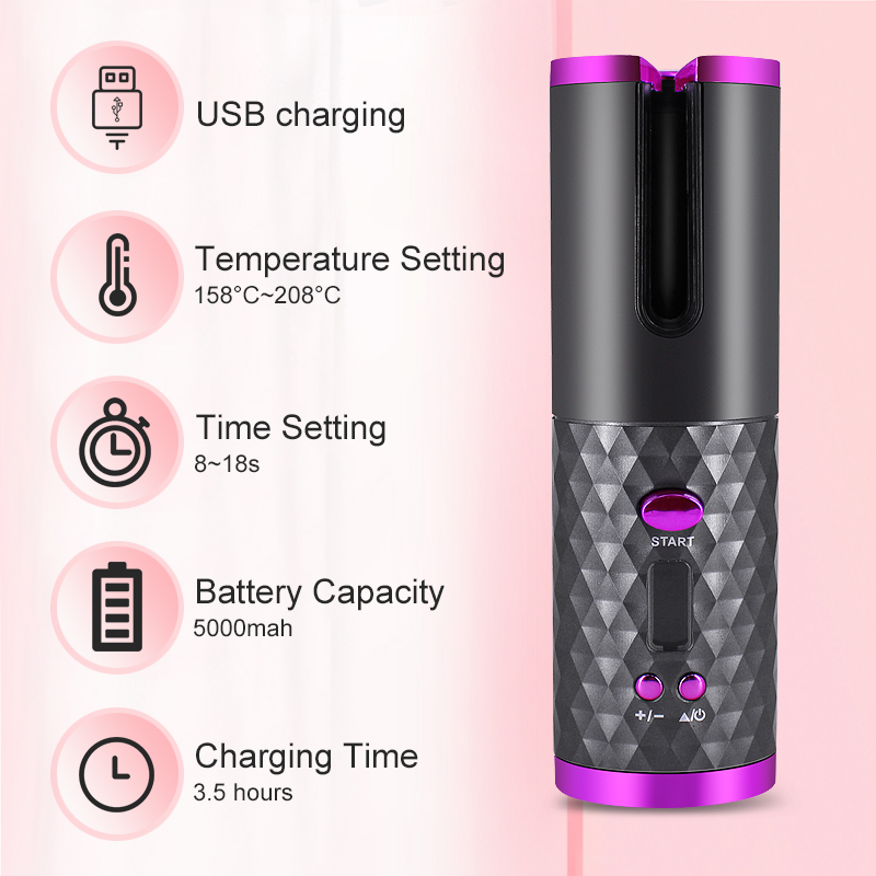 Automatic Curling Iron, Cordless Auto Hair Curler | UBEATOR